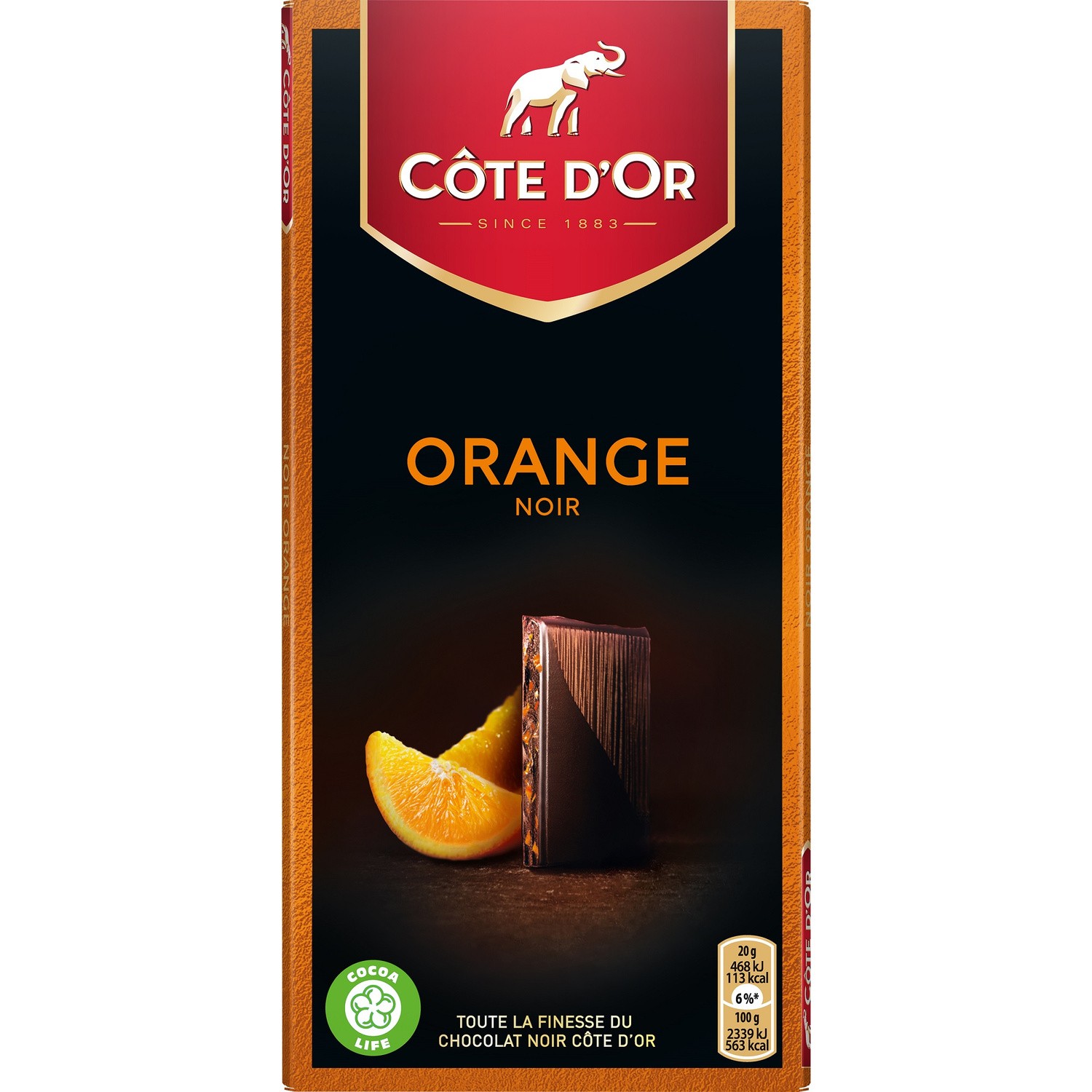 Chocolat 70% noir & zestes d'orange